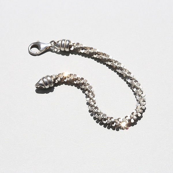 UK BJB SHEFFIELD HALLMARKED STERLING SILVER TWIST CHAIN BRACELET me01 br03