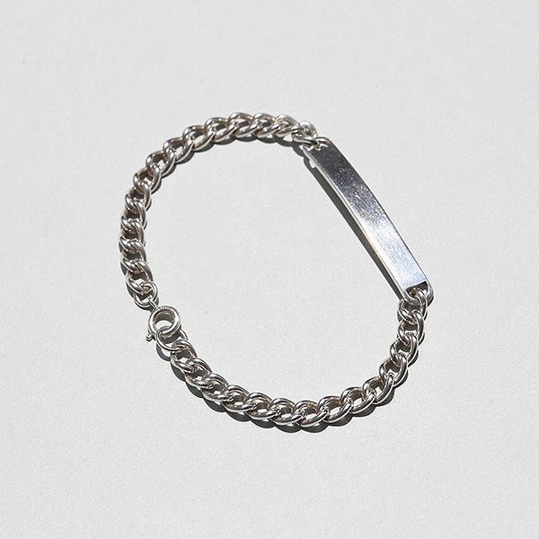 BRITISH VINTAGE 1974 D\u0026BS BIRMINGHAM HALLMARKED STERLING SILVER ID BRACELET me01 br03