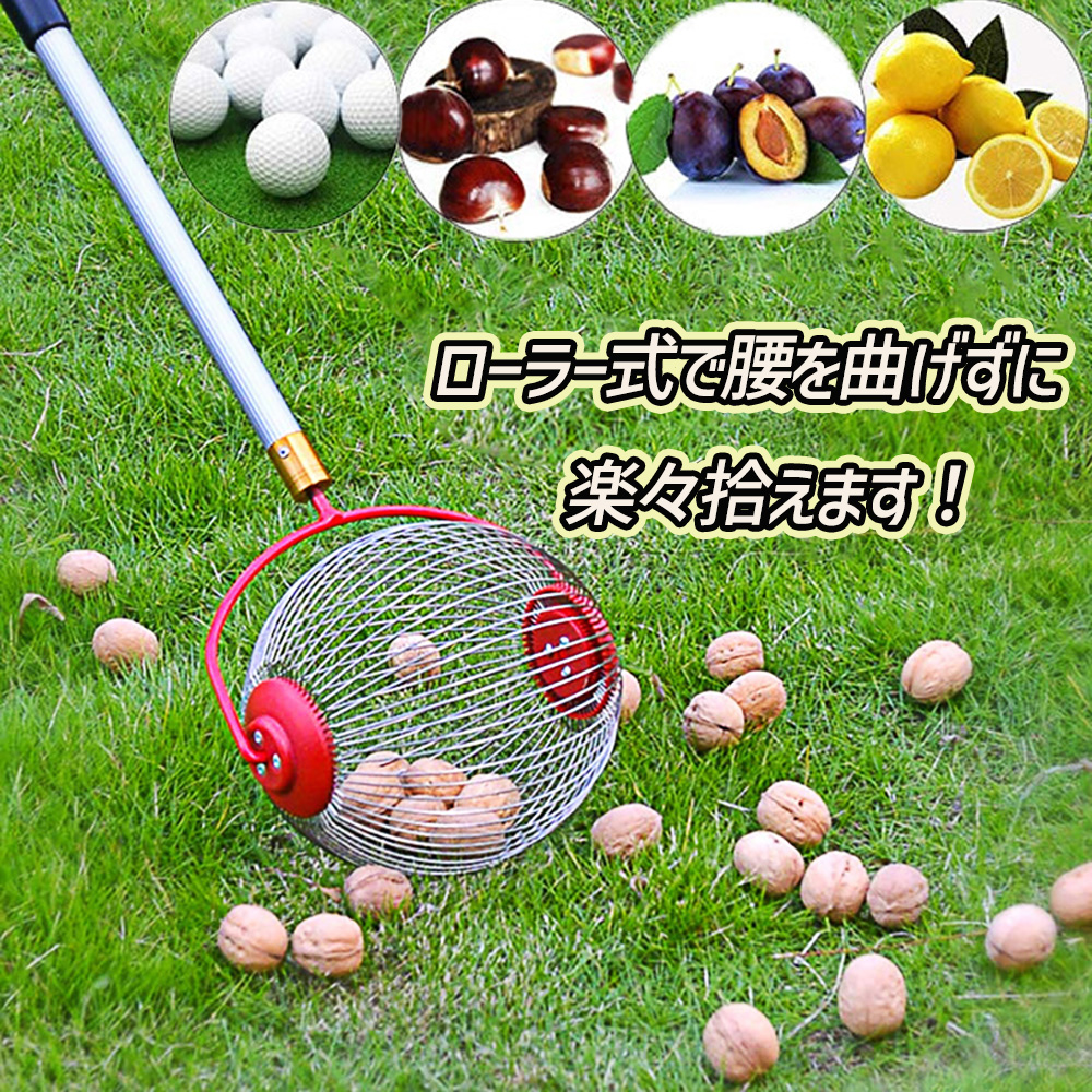 市場 果実収集ホイール ボール回収器 ローラー ゴルフボール回収