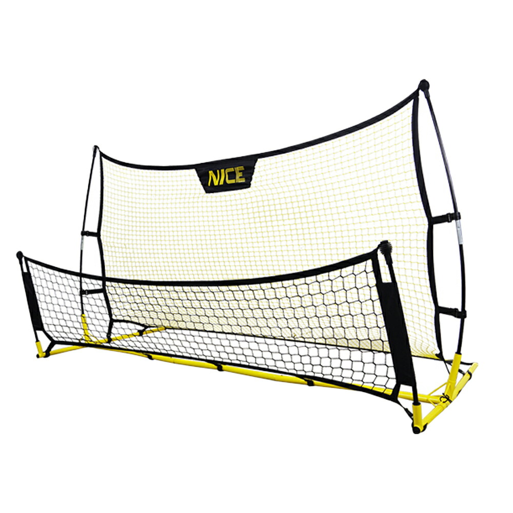【楽天市場】リバウンドネット サッカー ゴール 練習 トレーニング 2面ネット 組み立て簡単 収納バック：STMART