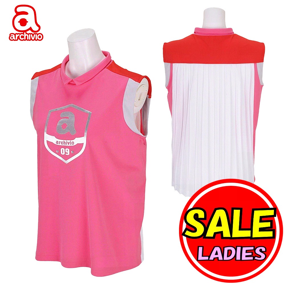 高速配送 40 Off セール アルチビオ Archivio 春夏モデル ノースリーブシャツ バックプリーツ レディース アルチビオ ゴルフウェア 手数料安い Secretoftheislands Com