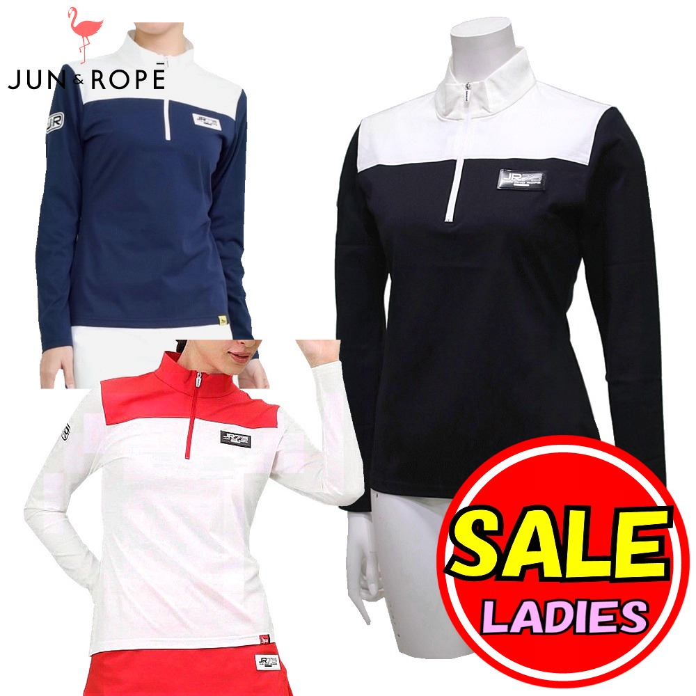 楽天市場 50 Off セール ジュン ロペ ジュンアンドロペ Jun Rope ジュンロペ 春夏モデル カラーブロックジップアッププルオーバー レディース ゴルフウェア Stage One