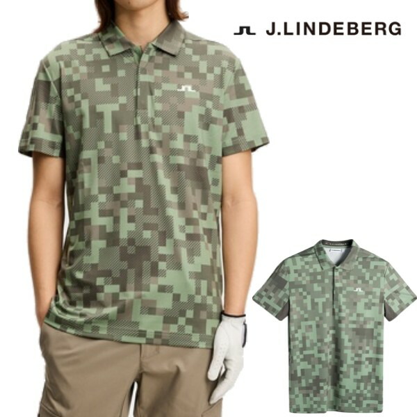 J.リンドバーグ / J.LINDEBERG （ジェイリンドバーグ）Dario Tour Print Polo/ ゴルフお召しもの Jリンドバーグ/071-25350