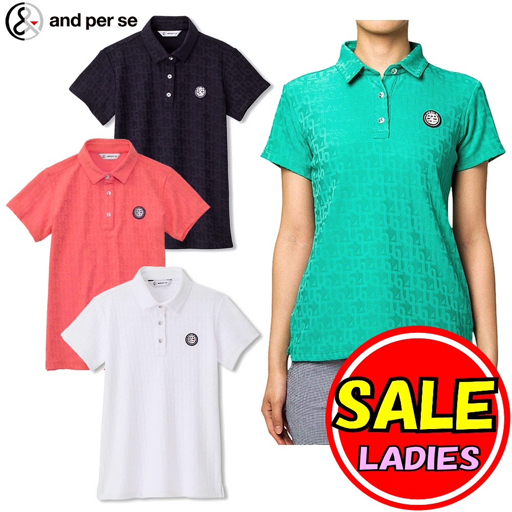 銀座 美品⛳️ アンパスィ レディースLL 半袖ポロシャツ ウエア(女性用