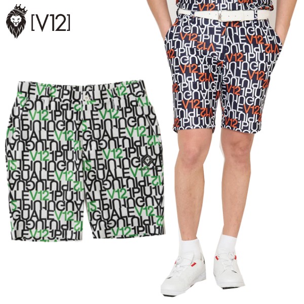 V12 ゴルフ V TWELVE（2026春夏新作！）V12113 LETTER SHORTS 二分の一ズボン下 メンズ ゴルフお召しもの