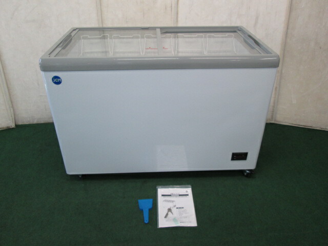 2022年 JCM 氷る陳列棚 滑っこい扉 LED点火装置付 キャスター付 JCMCS-293FL(1114CH)7CY-13【中古】【RCP】