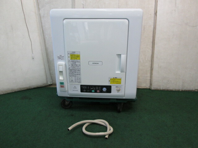 日立 6kg 除湿形電気衣類乾燥機 DE-N60WV 個人様営業所止(0829EH)7AT-1【中古】【RCP】