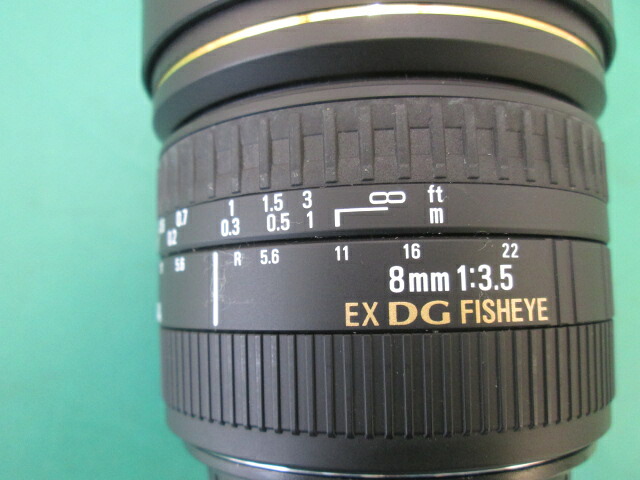SIGMA/シグマ 単興味の中心広角レンズ 8粍 F3.5 EX DG CIRCULAR FISHEYE/フィッシュアイ 加農砲用 外回り魚眼 フルサイズ相応う(0406BI)PT-1S【中古】【RCP】