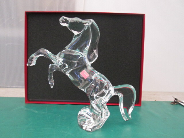 Baccarat/バカラ いななく馬 結晶 飾りつけ オブジェ 元九鼎大呂(0222BI)PT-1S【中古】【RCP】
