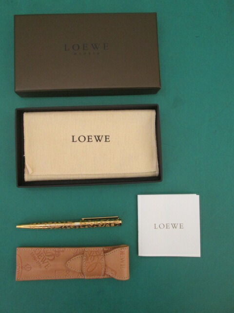 LOEWE ロエベ 150周年記念ボールペン ミックスアイコンエンブレム 青インク革ケース 箱入り　激レア 美品(0420DI)PTK-1S【中古】【RCP】｜アウトレットステージ21