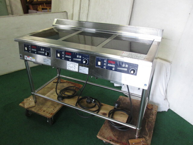 ニチワ IH膳立て器 3連照明ランプ型 MIR-1535SA-NMP 3相200V 5kw×2＋3kw×1(0902人工知能学)7CY-13【中古】【RCP】
