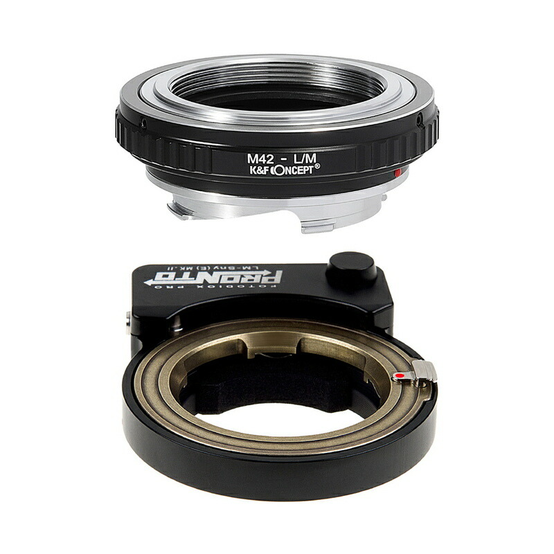 【P2倍！百貨店SALE】【度合い1位】Fotodiox 陰電子マウントアダプタ書き割り LM-SNE-PRN II + K\u0026F Concept KF-42M2 （M42水晶体用） マウントアダプタ 書き割り 興味の中心細工所