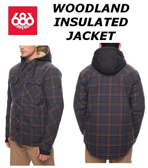 666 - 686 ウェア AUTHENTIC WOODLAND スノボジャケット L 686/シックスエイトシックス メンズ スノーボードウェア