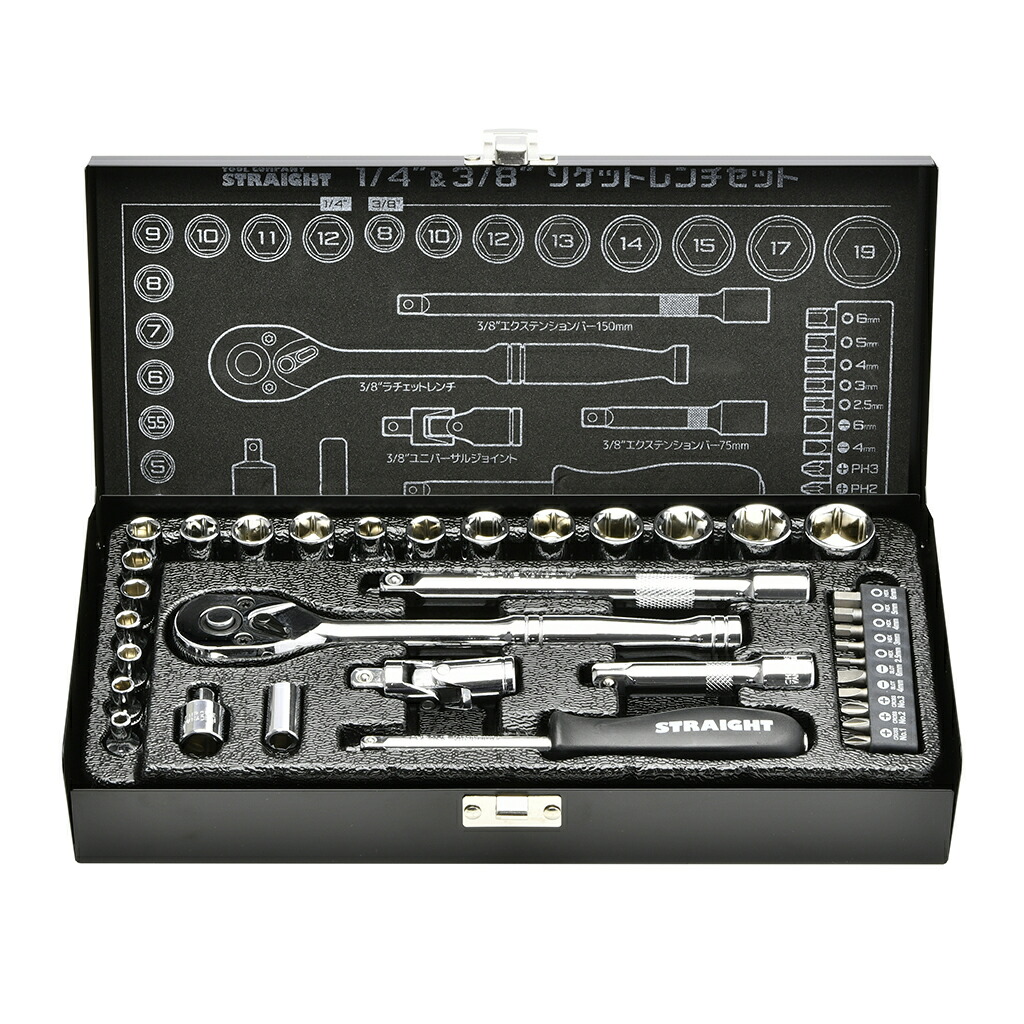 楽天市場】ツールキット 87ピース STRAIGHT/10-8387 (STRAIGHT