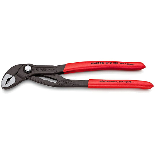 KNIPEX(クニペックス) コブラ ウォーターポンププライヤー 8701-250SB STRAIGHT/92-597 (KNIPEX/クニペックス)
