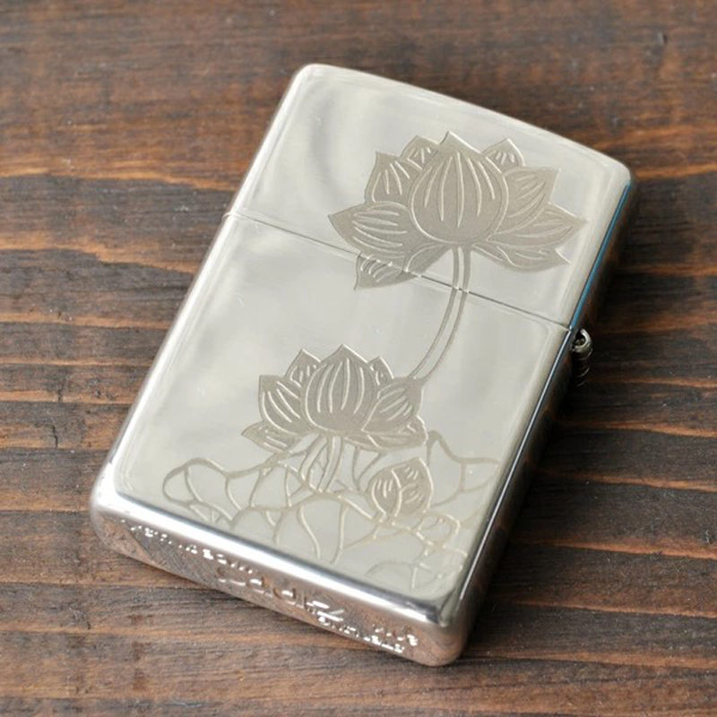 待望☆】 新品 ZIPPO 両面 スパイラルウェーブカット プラチナ