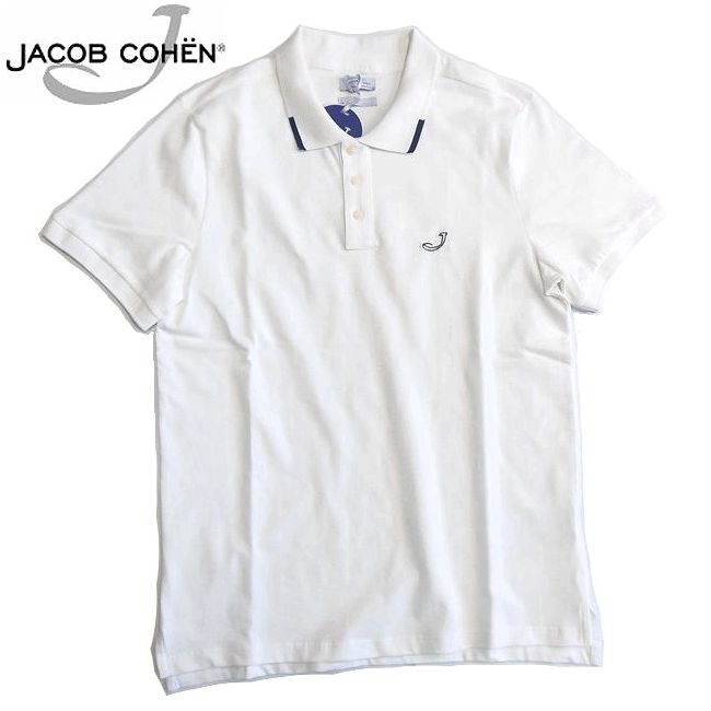 ヤコブコーエン JACOB COHEN 綿織物ピケ スポーツシャツ J4037 白いこと L大きさ 新品 ブランド名 メンズ 春夏 伸ばすこと綿織物