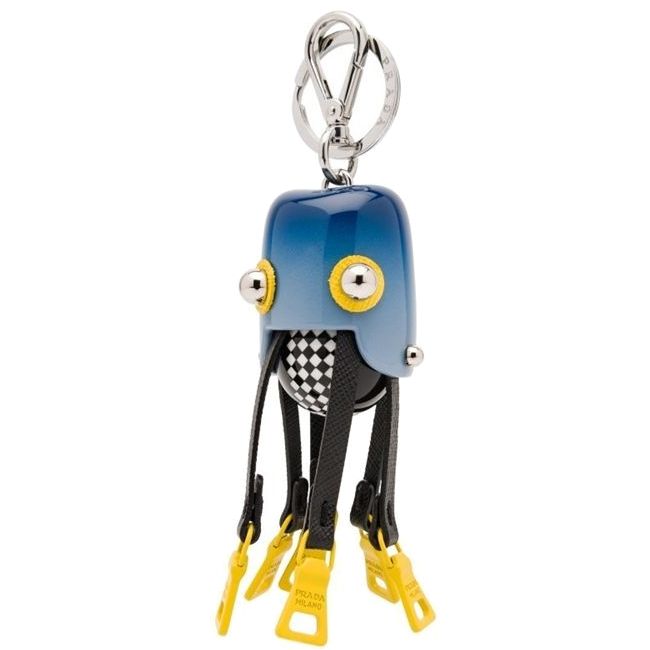 プラダ キーリング ドラキュラロボット PRADA プラダ サフィアーノレザー キーリング ドラキュラ