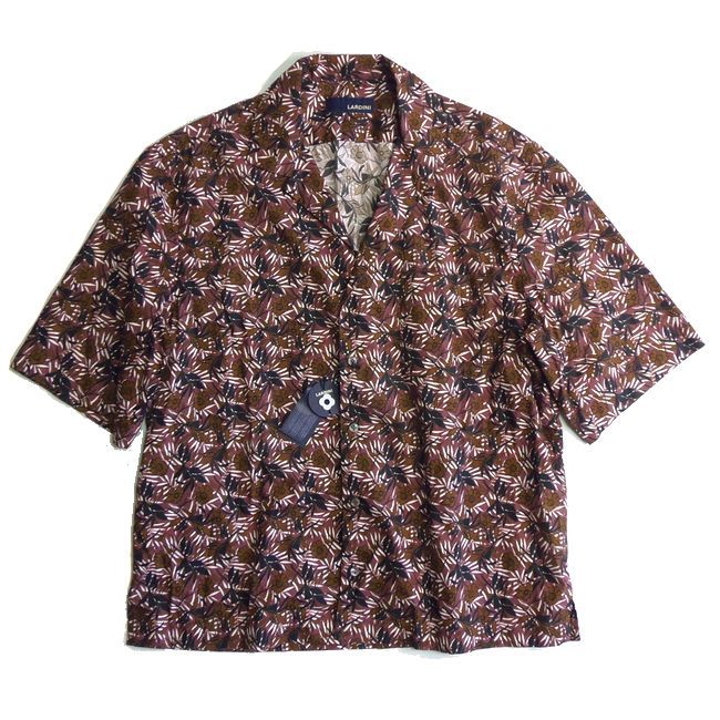 LARDINI ラルディーニ ボタニカル柄 オープンカラーシャツ M大きさ 新品 ブランド名 メンズ 春夏 アロハ