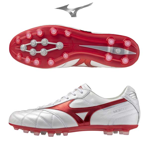 モレリア 2 ジャパン MORELIA II JAPAN AG NEW真似形 蹴球 スパイク ミズノ 白いこと 白 見せ物トタン 差し交わす縫い目 人工芝 P1GA250360 MIZUNO メンズシューズ-サッカー
