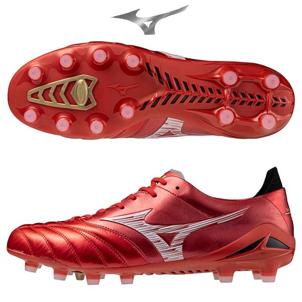 Mizuno Morelia NEO サッカースパイク 黒/赤　27.5 モレリアネオIV β JAPAN(サッカー／フットボール)|P1GA254060