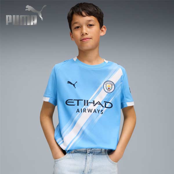 プーマ ウエア ユニフォーム サッカー マンチェスターシティFC 25-26 ホーム レプリカ ユニフォーム MANCHESTER CITY ジュニア キッズ 半袖 780341-01 puma