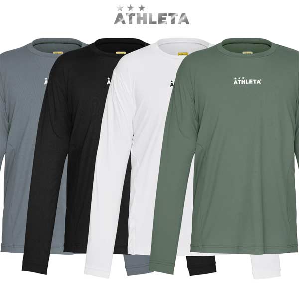 アスレタ サッカー フットサル ウェア ベースレイヤー LS プラシャツ 長袖 ユニセックス トレーニング スポーツ 01100N ATHLETA