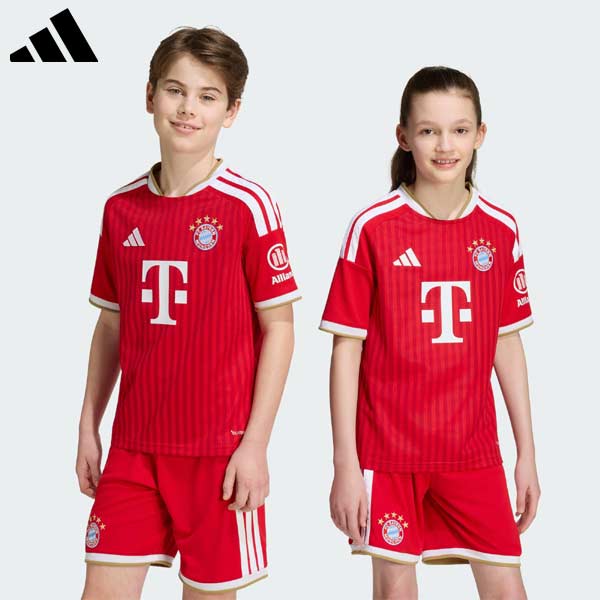 御召しもの 蹴球 お坊っちゃん アディダス FCバイエルン ミュンヘン 26/27 ホームジャージ キッズ 写し物 半袖 DG616-JZ3098 adidas