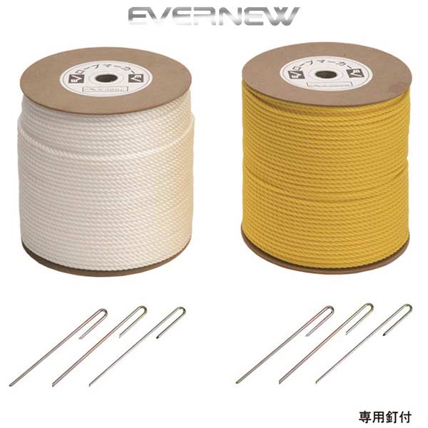 エバニュー 運動競技 体育機材 縄索目じるし 6mm×300m 専用釘付 110本入 EKA184 EVERNEW -BO-
