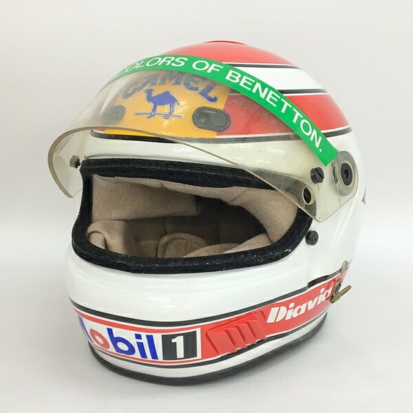 【中古】BELL AFX-1 ネルソン ピケ F1 1991年ひな形 写し物 乗用車用 安全帽 押さえる 7 3/4大きさ 赤いこと/白いこと 呼びりん 鉄道車両装置 ◇TA1504