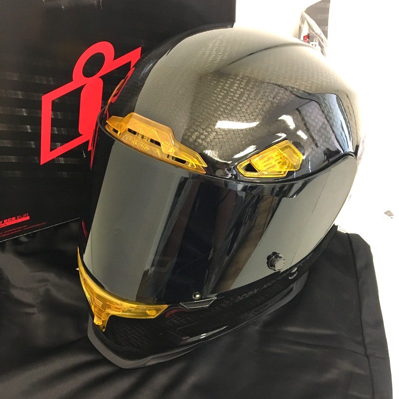 【中古】icon アイコン AIRFRAME PRO CARBON 4TRESS フルフェイスヘルメット Mサイズ ブラック イエロー バイク用品 ◇TA2828|福井の買取販売 サンステップ