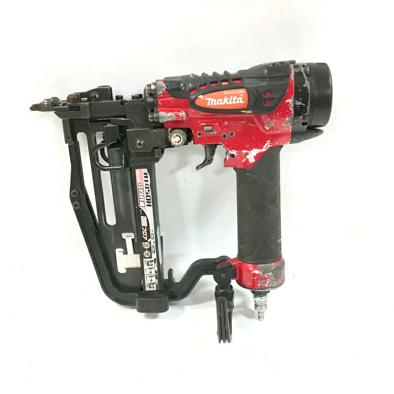 【中古】makita マキタ 高圧フロアタッカ AT450H  本体のみ 大気圏 タッカー 赤  △ DW3958