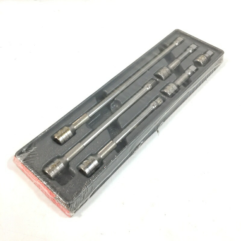 【中古】未当て嵌める  Snap-on スナップオン 3/8 (9.5粍) エクステンションセット 206AFX ６本 エクステンションバーセット 置き目ネットボール付き添い人 未開封 △ DW3967