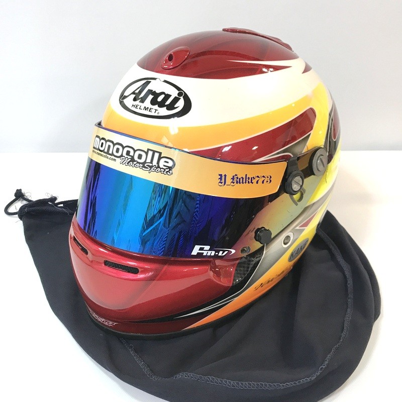 【中古】 Arai アライ 四輪用 カスタム絵の具 フルフェイスヘルメット 59～60糎 鏡鑑遮蔽物作り付ける ツーリング 自動二輪車 自動二輪車備品 ◇TA4507