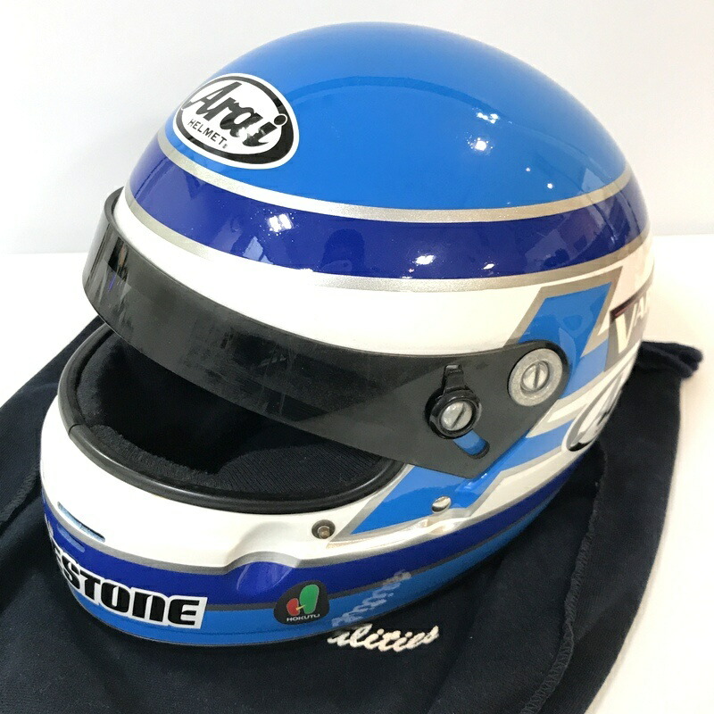 【中古】Arai アライ 四輪用 カスタム絵の具 フルフェイスヘルメット 大きさ曖昧模糊たる 青色 スモーークサンシェード付き添い人 自動二輪車備品 ◇TA4504