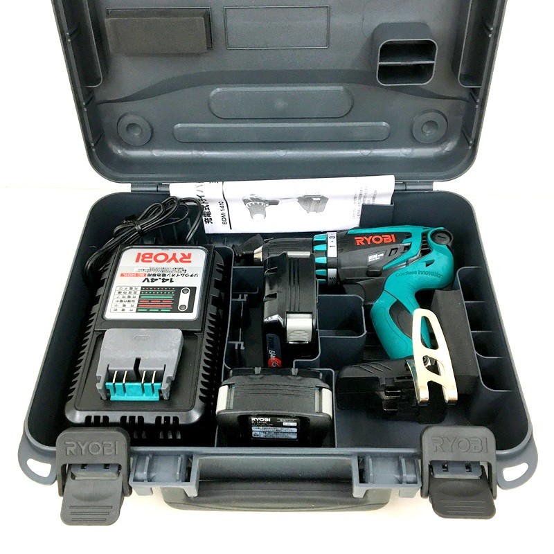 【中古】RYOBI リョービ 申し受ける式差しひびき１番ウッド BID-1460 フルセット 14.4V 未当てはめる ★DT261