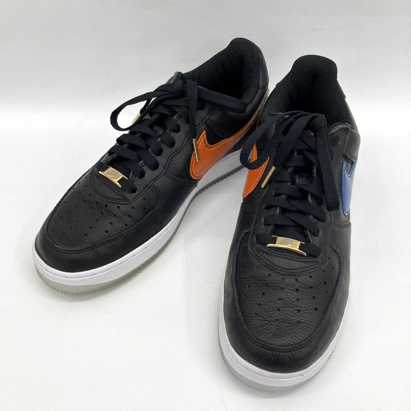 【中古】NIKE ナイキ AIR FORCE 1 LOW KITH New York Knicks CZ7928-001 スニーカー 27珊 メンズ 黒いこと 靴 ★404