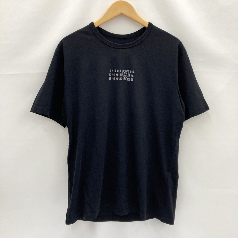 【中古】 MM6 エムエムシックス ナンバリングTシャツ SH0GC0057 新品同様 半袖 Mサイズ メンズ ブラック ★SS416｜福井の買取販売　サンステップ