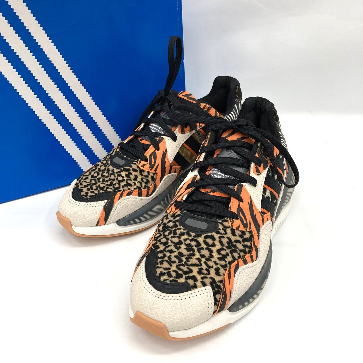 【中古】atmos adidas アトモス アディダス スニーカー ZX Alkyne Crazy Animal Safari 箱付き添い人 置き目撥ねのける ZX アルキン クレイジーアニマル サファリ 靴★SS406