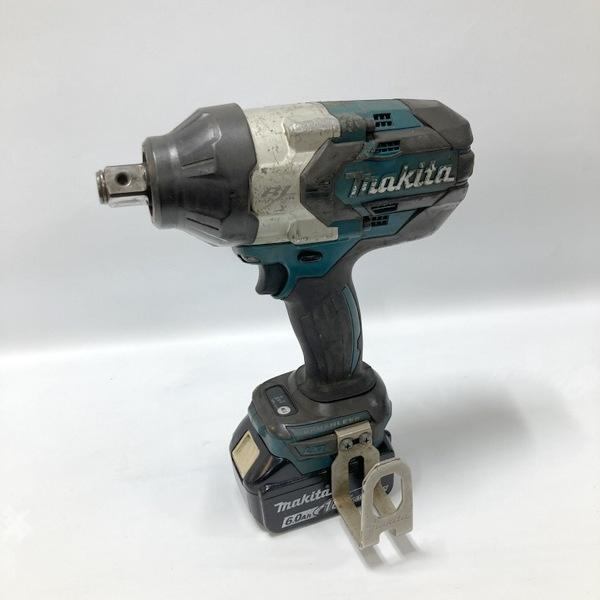 【中古】makita マキタ 申し受ける式差しひびき鍵 TW1001D 18V 乾電池１個 800N・m 角運転sq19粍 コードレス ★DT473
