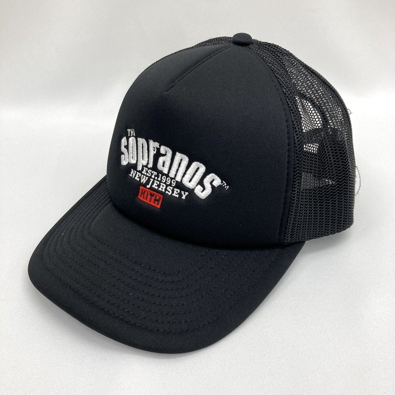 【中古】 KITH × The Sopranos 口づけ ザソプラノズ ペーソスのマフィア Nolan Trucker Hat ノーラントラッカーハット KHM051411 美品旗がしら 鳥打ち帽 黒いこと 服飾小物 ★SS491