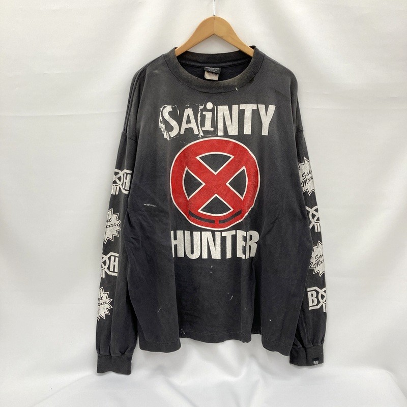 【中古】SAINT Mxxxxxx × BOUNTY HUNTER 仙マイケル バウンティハンター  SAINTY HUNTER プルオーバー SM-MK8-0000-C31 XXL大きさ 長袖 メンズ 黒いこと ★SS446