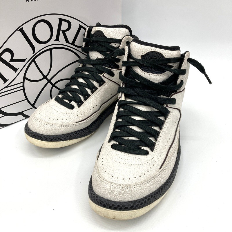 【中古】A Ma Maniere Nike アママニエール ナイキ スニーカー Air Jordan 2 Airness Sail and Burgundy DO7216-100 27珊 エアジョーダン2  箱付き添い人 下げ札付き添い人 靴 ★SS697