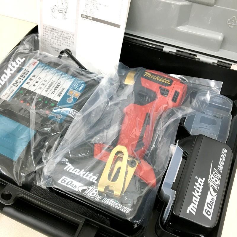 【中古】makita マキタ 18V 充電式インパクトドライバ TD173DGXPR プレミアムレッド 20周年記念モデル 限定色 純正品 未使用 ★DT1168-｜福井の買取販売　サンステップ