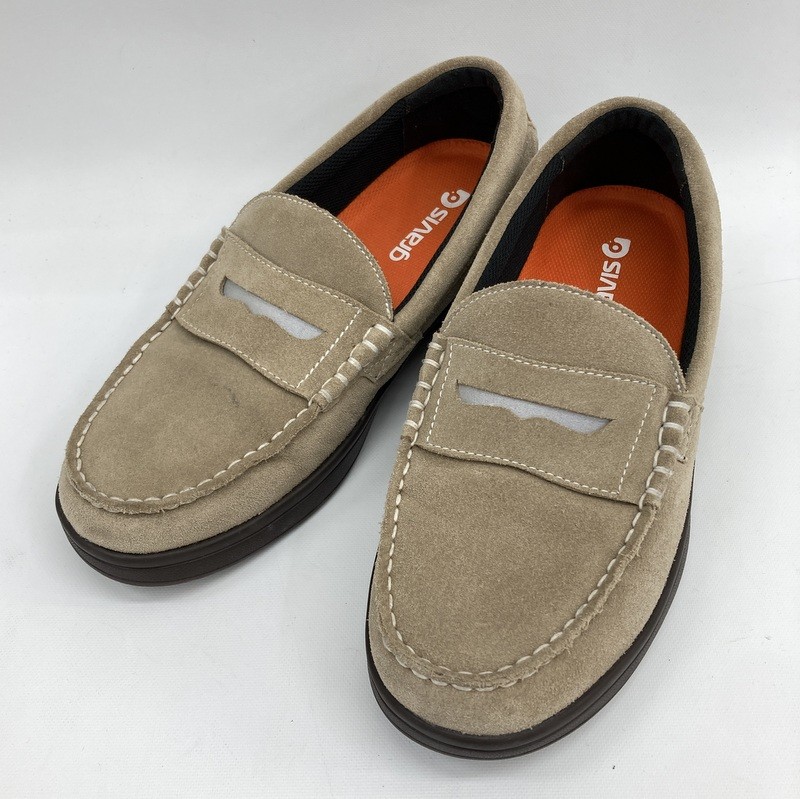 【中古】gravis グラビス ローファー スニーカー ODJICK オジェック 25220 26.5cm スエード メンズ ベージュ 靴 ★SS1248|福井の買取販売 サンステップ