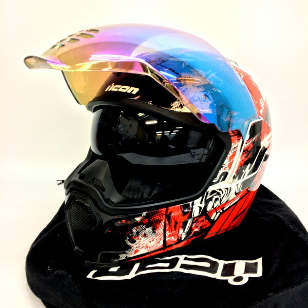 楽天市場】【中古】ICON AIRFLITE HELMET SKULL 18 フルフェイスヘルメット 外装美品 シルバーミラーシールド装着  クリアシールド付 除菌消臭済 オートバイ ツーリング ライディング バイカー Mサイズ ブラック アイコン バイク用品 N18804H○ :  福井の買取販売 サンステップ