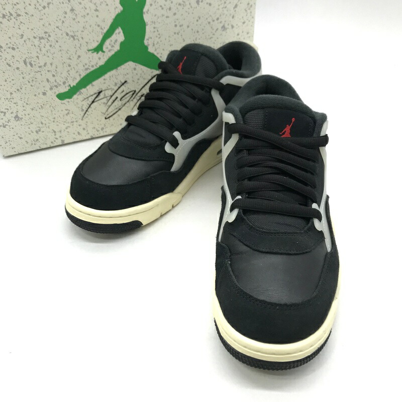 【中古】 Nike スニーカー Air Jordan 4 RM Black Sail FQ7939-006 箱付き添い人 引き船付き添い人 エアジョーダン4 RM 黒いこと セイル シューズ メンズ 28糎 黒いこと ナイキ 靴 B12280◆