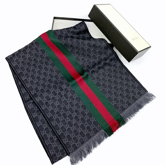 グッチ　GUCCI シェリー　リバーシブル　マフラー　GG柄　ウール　新品同様 楽天市場】グッチ GUCCI GG柄 リバーシブル マフラー ストール