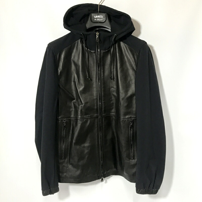 国内正規新品 EMMETI エンメティ マリンパーカー 44 EMMETI【エンメティ】マリンパーカー型レザーブルゾン ANDY