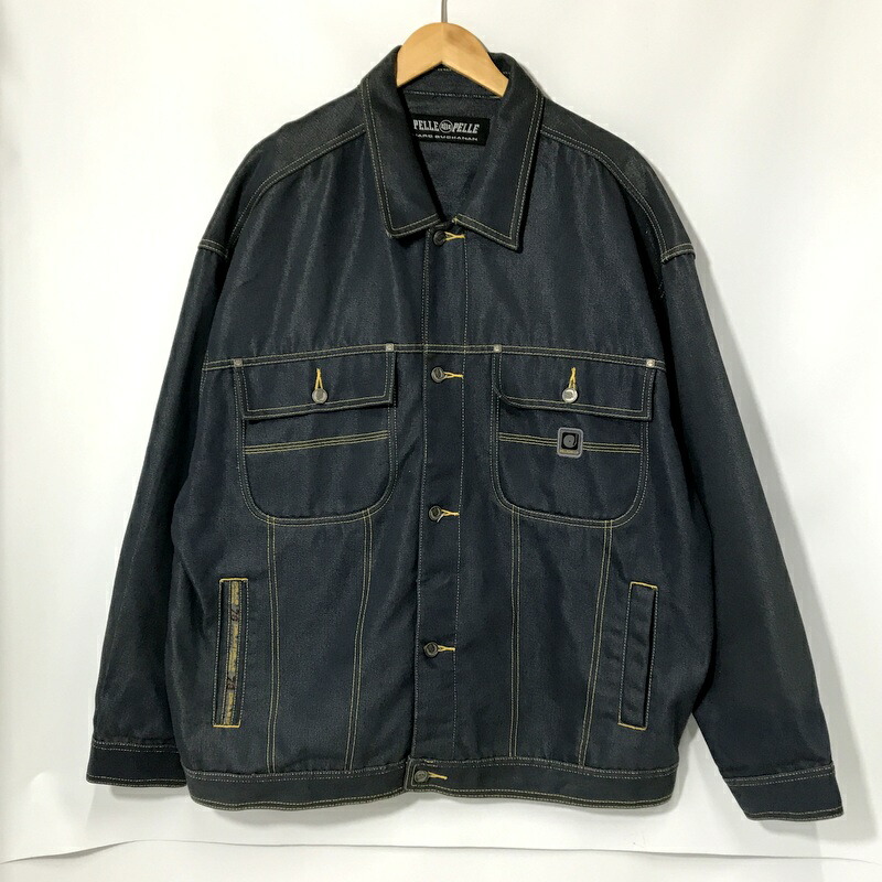 楽天市場】00s PELLE PELLE Bleached Denim Jacket 青 L